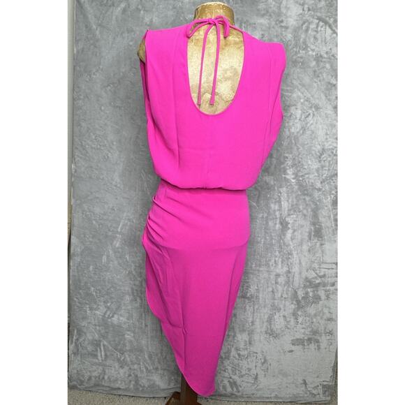 Amanda Uprichard Dress Womens Small Drape Asymmetrical Ruched Cocktail Party - Picture 3 of 7